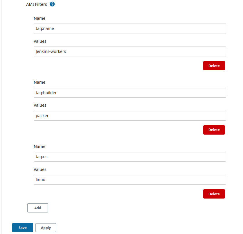 Jenkins EC2 Plugin AMI Filtering based on Resource Tags